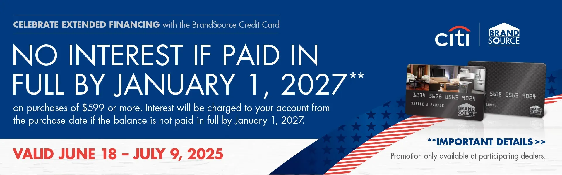 Brandsource Card, No Interest! 